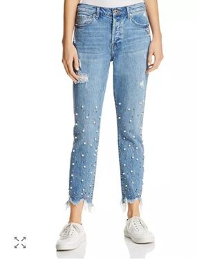Pistola
Nico Faux Pearl Embellished Jeans in La Lux -
100% Exclusive